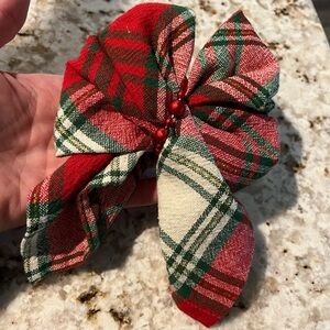 Plaid Red and Green Hair Bow